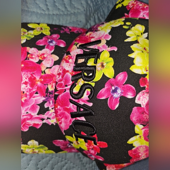 Versace Floral Logo Embroidered Baseball Hat - Picture 3 of 7